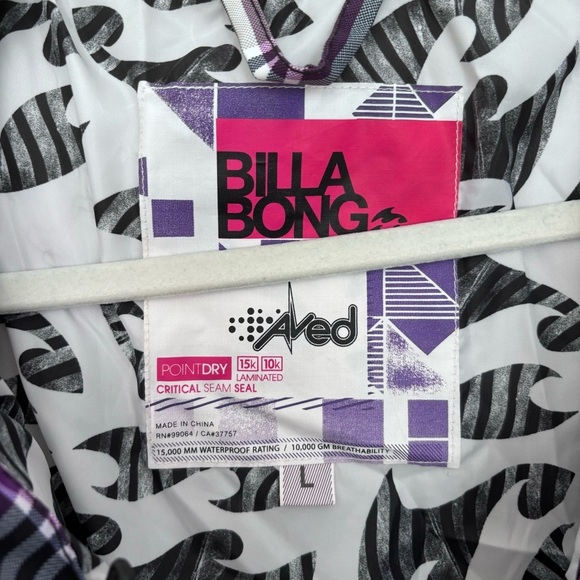 BILLABONG 15K AVED PointDry Purple Plaid Ski‎ Jacket Snowboard Jacket Size L - Picture 5 of 9